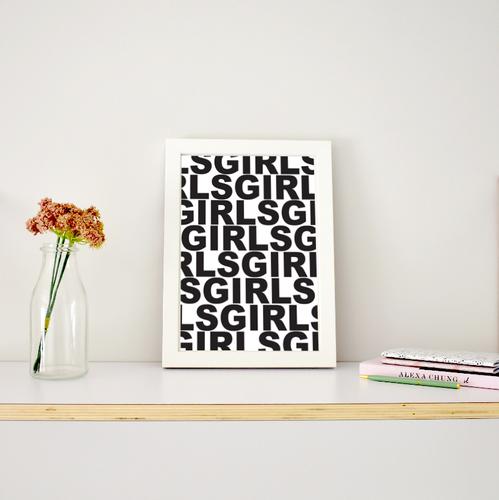 Girls Bold Print Black and White