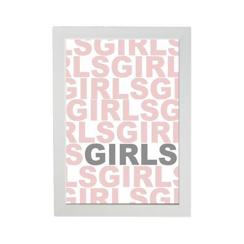 Girls Bold Print Pink and Grey