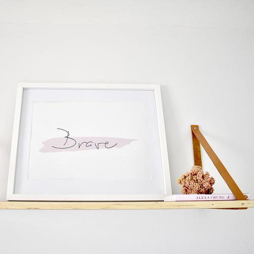 Brave Handwriting Print