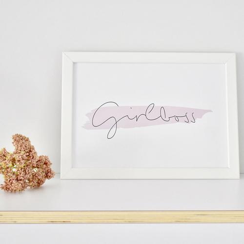Girlboss Handwriting Print