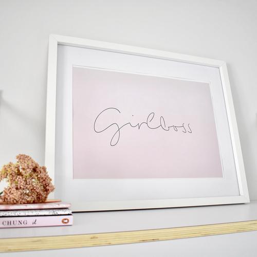 Girlboss Handwriting Print - Pink