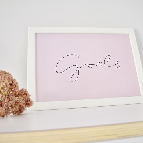 Goals Handwriting Print - Pink