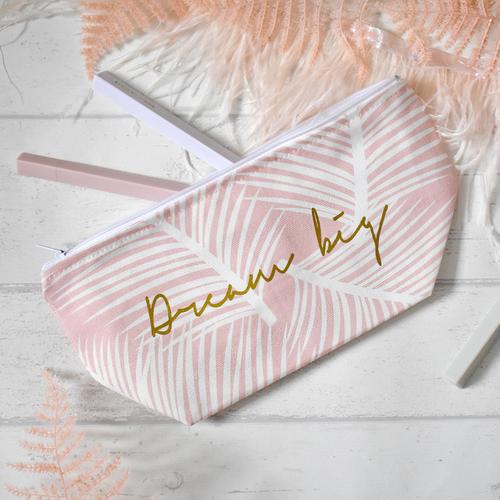 Dream Big Make-up Bag with gold foil
